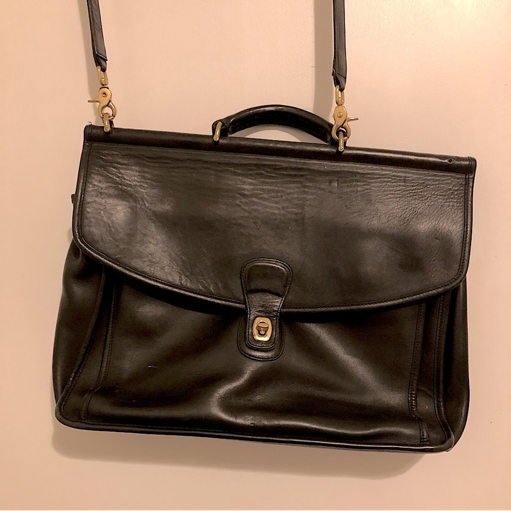 Coach Black Leather Y2K Satchel